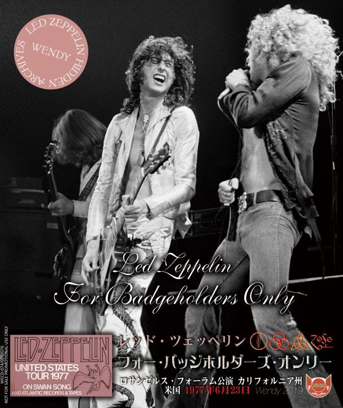 LED ZEPPELIN / FOR BADGEHOLDERS ONLY 【3CD】