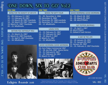 THE BEATLES / ONE DOWN, SIX TO GO Vol.2 【5CD】