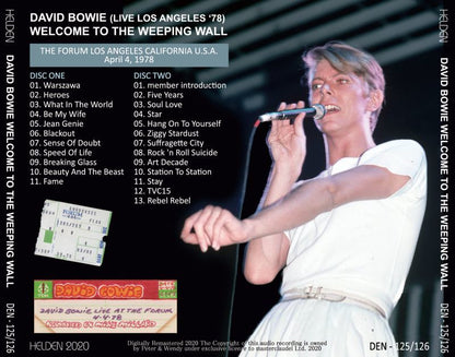 DAVID BOWIE / WELCOME TO THE WEEPING WALL 2CD