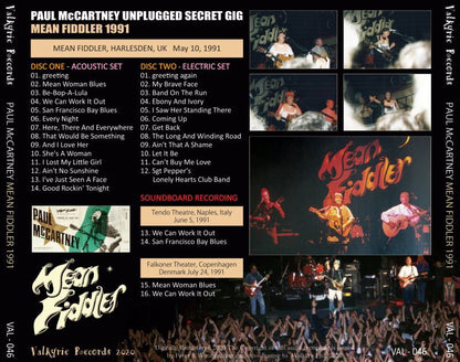PAUL McCARTNEY 1991 MEAN FIDDLER 2CD