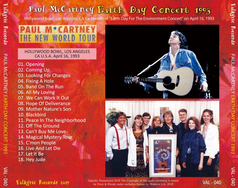 PAUL McCARTNEY / EARTH DAY CONCERT 1993 CD