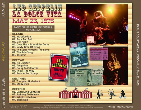 LED ZEPPELIN / EALR'S COURT May 23, 1975 【4CD】