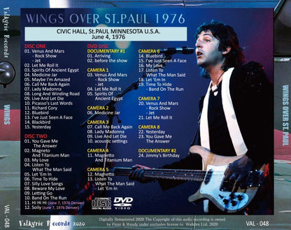 PAUL McCARTNEY 1976 WINGS OVER ST. PAUL 2CD+DVD