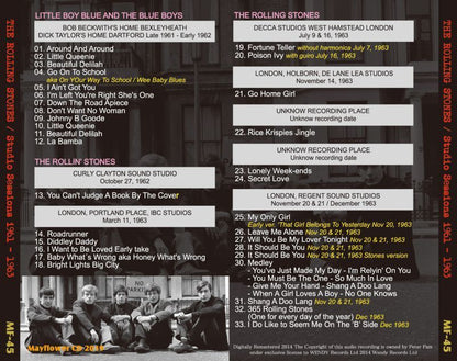 THE ROLLING STONES COMPLETE STUDIO SESSIONS 1961-1963 CD