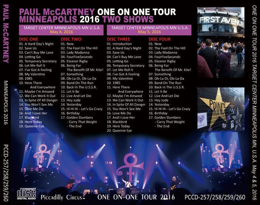 PAUL McCARTNEY / ONE ON ONE MINNEAPOLIS 2016 TWO SHOWS 【4CD】