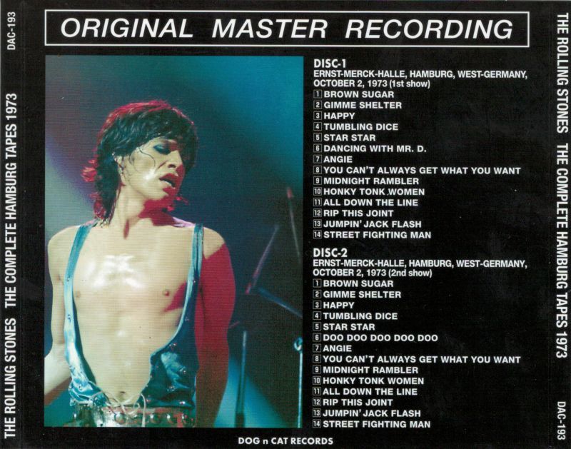 The Rolling Stones THE COMPLETE HAMBURG TAPES 1973 2 CD DAC-193