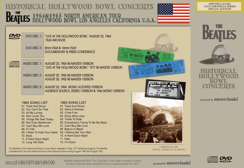 THE BEATLES / HISTORICAL HOLLYWOOD BOWL CONCERTS 【2DVD+3CD】