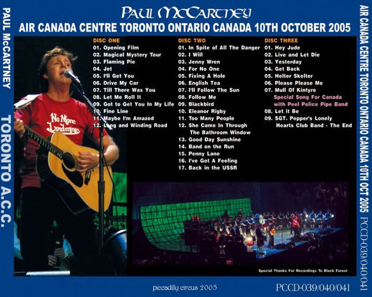 PAUL McCARTNEY / TORONTO A.C.C. 【3CD】
