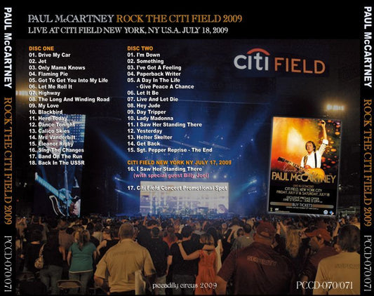 PAUL McCARTNEY / ROCK THE CITI FIELD 2009 【2CD】