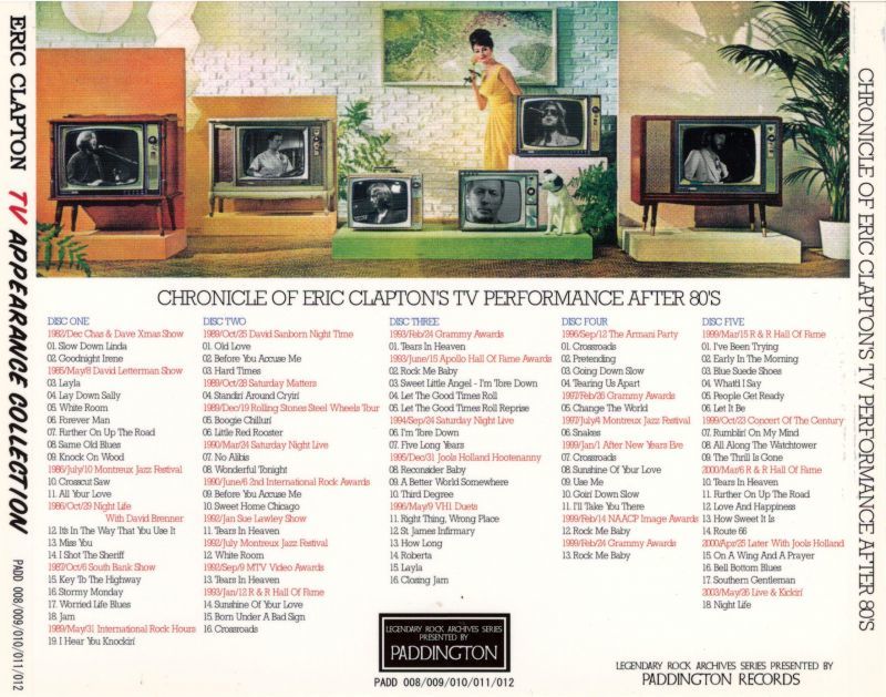 ERIC CLAPTON / TV APPEARANCE COLLECTION 【5CD】
