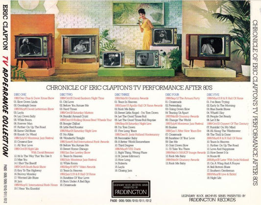 ERIC CLAPTON / TV APPEARANCE COLLECTION 【5CD】