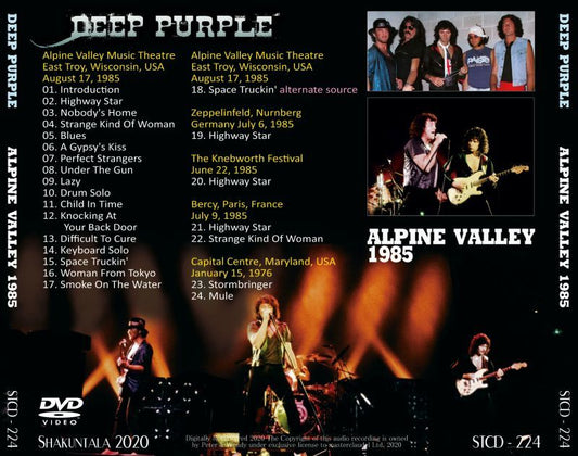 DEEP PURPLE 1985 ALPINE VALLEY 1DVD
