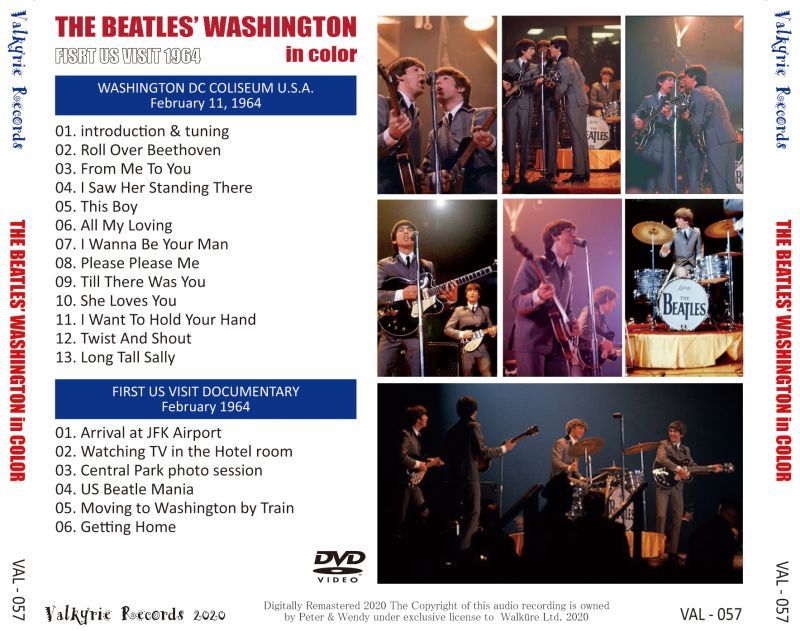 THE BEATLES 1964 THE BEATLES' WASHINGTON IN COLOR DVD