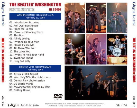 THE BEATLES 1964 THE BEATLES' WASHINGTON IN COLOR DVD