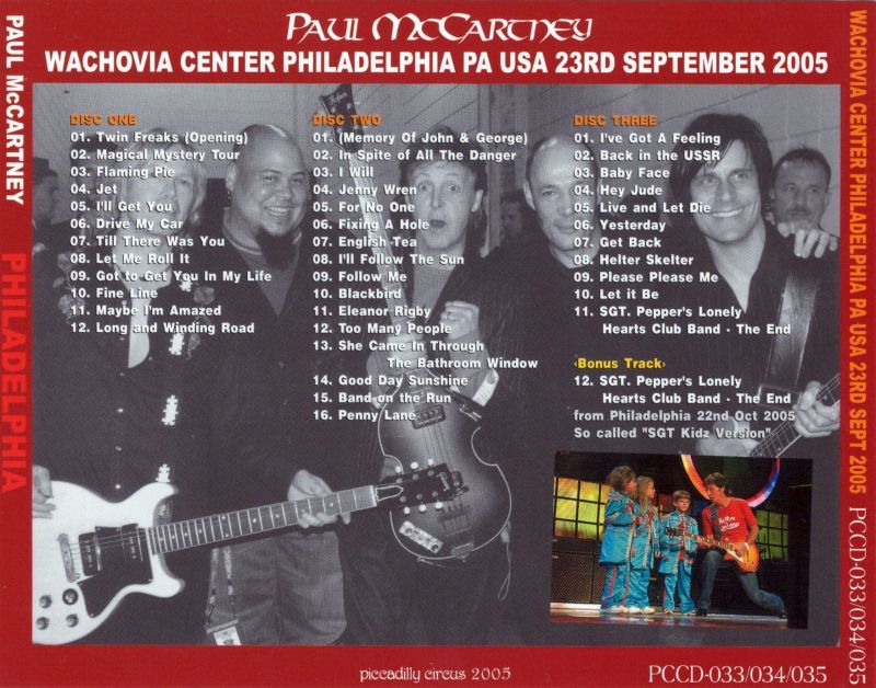 PAUL McCARTNEY / PHILADELPHIA 【3CD】