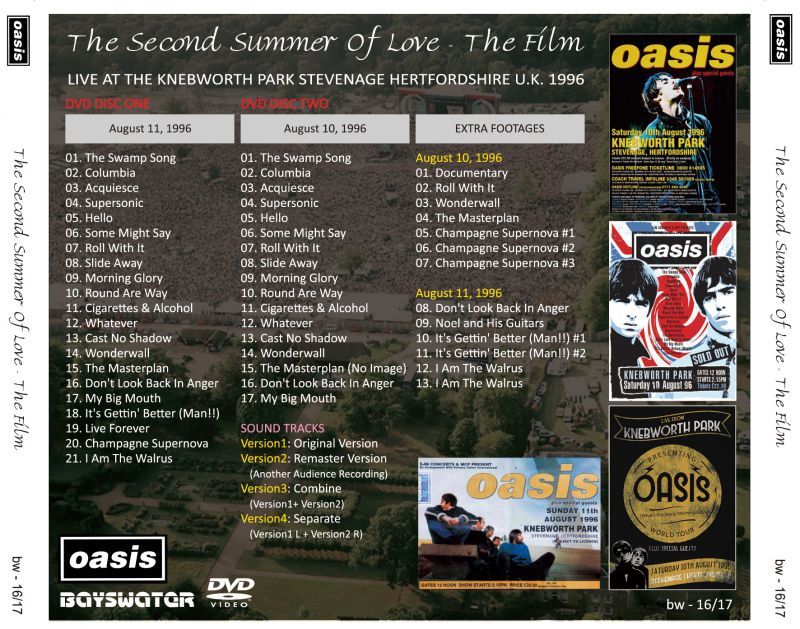 OASIS THE SECOND SUMMER OF LOVE THE FILM 【2DVD+CD】