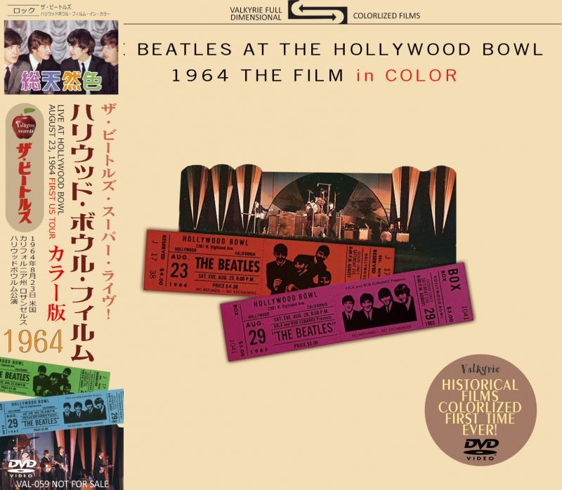 THE BEATLES AT THE HOLLYWOOD BOWL 1964 THE FILM in COLOR DVD