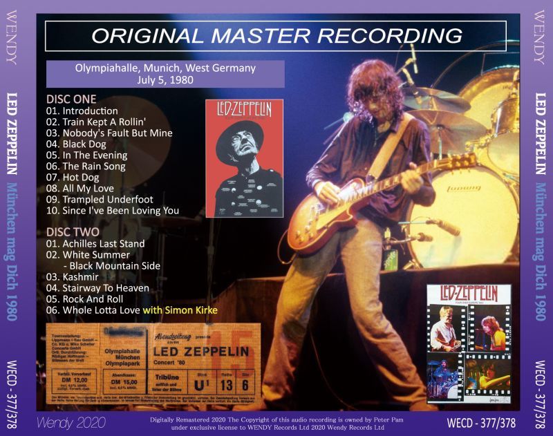 LED ZEPPELIN 1980 MUNCHEN MAG DICH 2CD