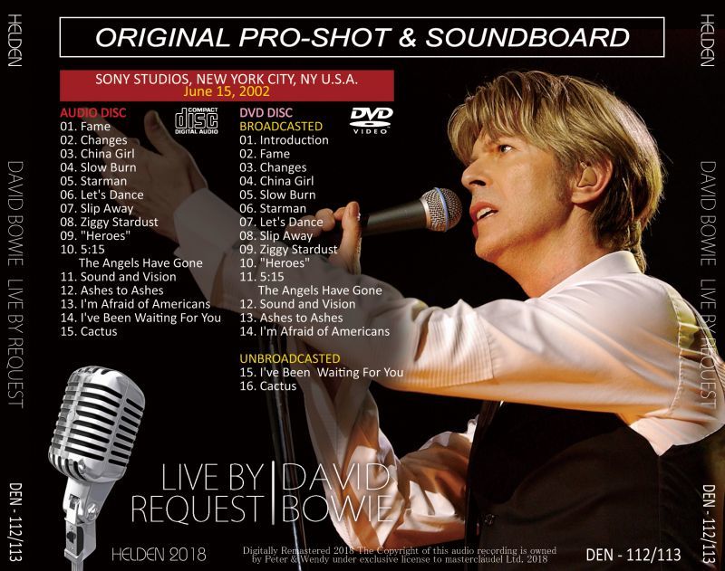 DAVID BOWIE / LIVE BY REQUEST 【CD+DVD】