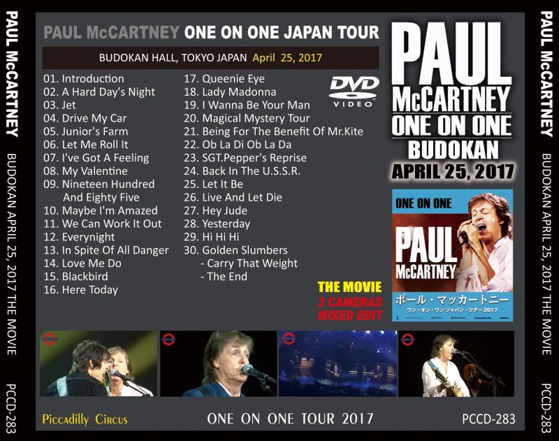 PAUL McCARTNEY / ONE ON ONE BUDOKAN THE MOVIE Apri 25, 2017 【DVD】