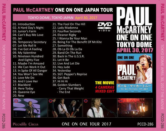 PAUL McCARTNEY / ONE ON ONE TOKYO DOME THE MOVIE April 30, 2017 【DVD】