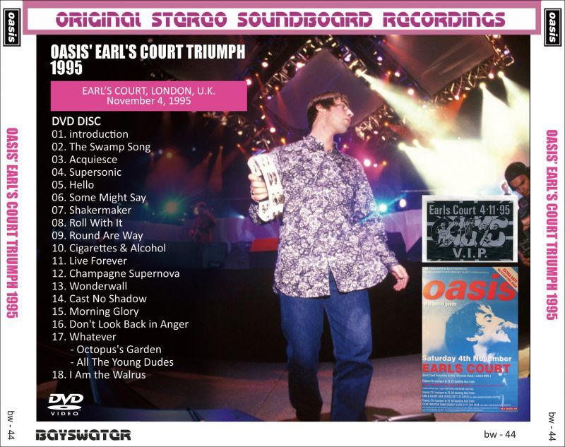 OASIS / 1995 OASIS' EARL'S COURT TRIUMPH (4CD+DVD)