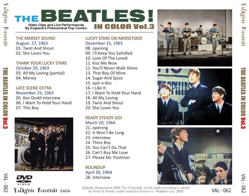 THE BEATLES / THE BEATLES IN COLOR Vol.3 DVD