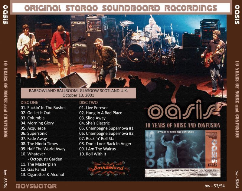 OASIS 10 YEARS OF NOISE AND CONFUSION 2001 2CD