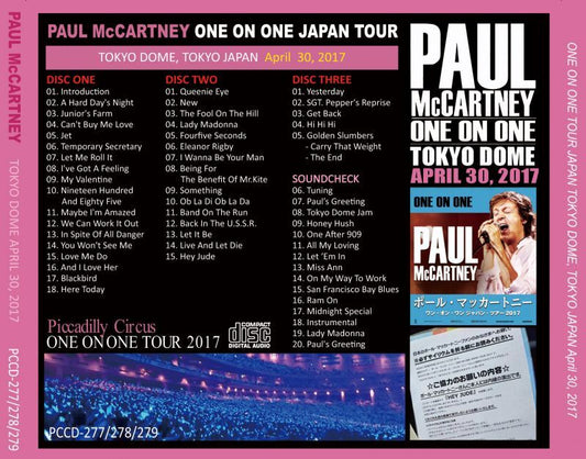 PAUL McCARTNEY / ONE ON ONE TOKYO DOME 30 【3CD】
