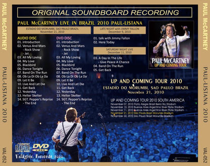 PAUL McCARTNEY 2010 PAUL-ISTANA CD+DVD