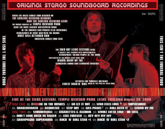OASIS 2000 THIS ISN'T THE FUNERAL RED 2CD