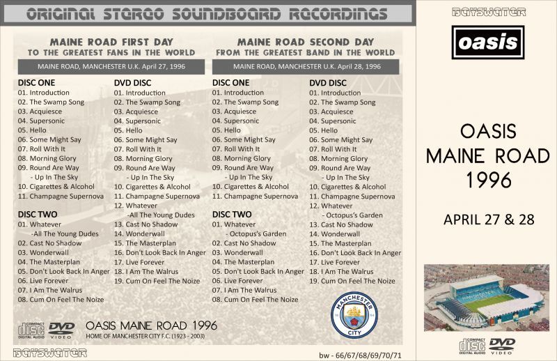 OASIS / 1996 MAINE ROAD 4CD+2DVD with TOUR PROGRAM