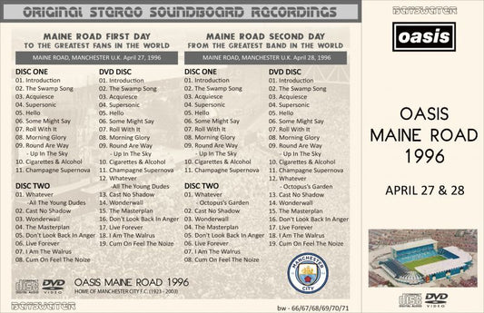 OASIS / 1996 MAINE ROAD 4CD+2DVD with TOUR PROGRAM