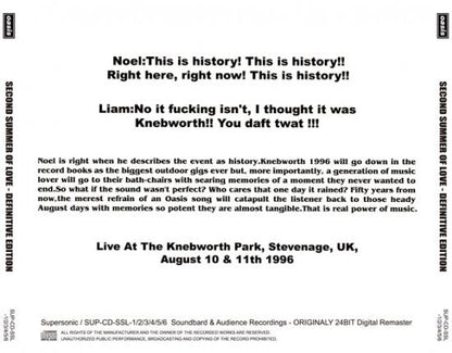 OASIS / THE SECOND SUMMER OF LOVE - DEFINITIVE EDITION (6CD)