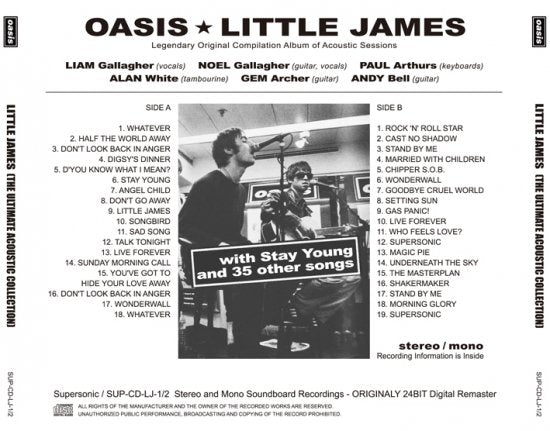 OASIS / LITTLE JAMES - THE ULTIMATE ACOUSTIC COLLECTION (2CD)