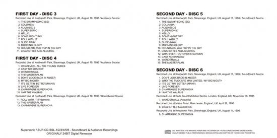 OASIS / THE SECOND SUMMER OF LOVE - DEFINITIVE EDITION (6CD)