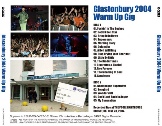 OASIS / Glastonbury 2004 Warm Up Gig (2CD)