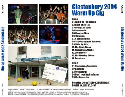 OASIS / Glastonbury 2004 Warm Up Gig (2CD)