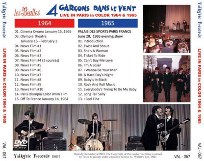 THE BEATLES LIVE IN PARIS 1964 & 1965 IN COLOR DVD