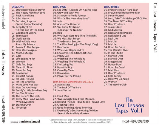 JOHN LENNON THE LOST LENNON TAPES VOL.1 3CD
