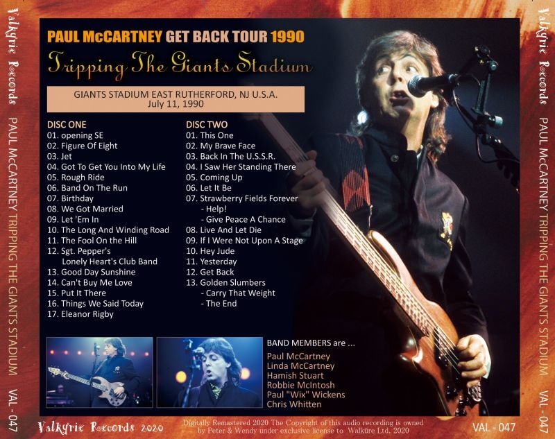 PAUL McCARTNEY 1990 TRIPPING THE GIANTS STADIUM 2CD