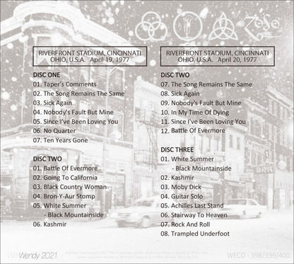 LED ZEPPELIN CINCINNATI BLIZZARD OF 1977 3CD
