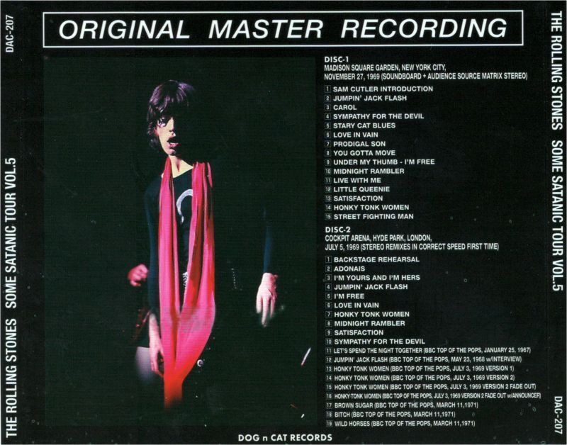 THE ROLLING STONES SOME SATANIC TOUR VOL.5 2CD DAC-207