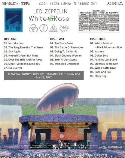 LED ZEPPELIN / WHITE ROSE 1977 (3CD)