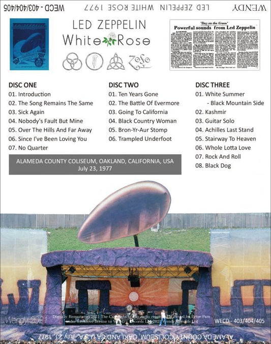 LED ZEPPELIN / WHITE ROSE 1977 (3CD)