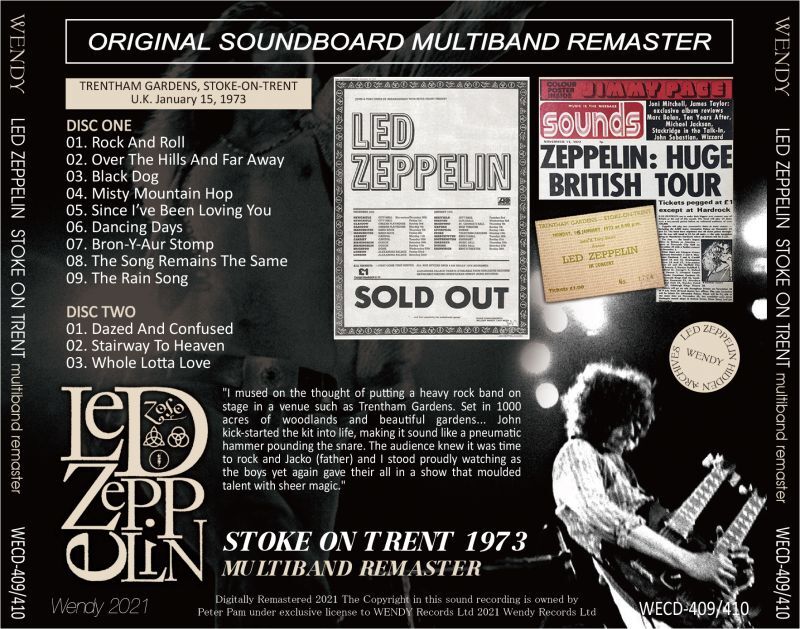 LED ZEPPELIN / STOKE ON TRENT 1973 MULTIBAND REMASTER (2CD)