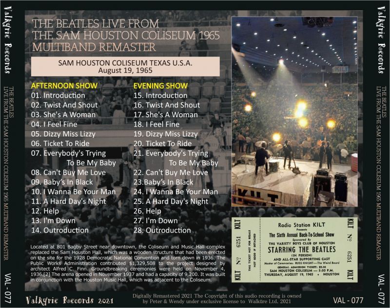 THE BEATLES / LIVE FROM SAM HOUSTON COLISEUM MULTIBAND REMASTER (1CD)