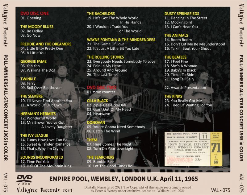 V.A. / 1965 POLL WINNERS ALL STAR CONCERT IN COLOR (2DVD)