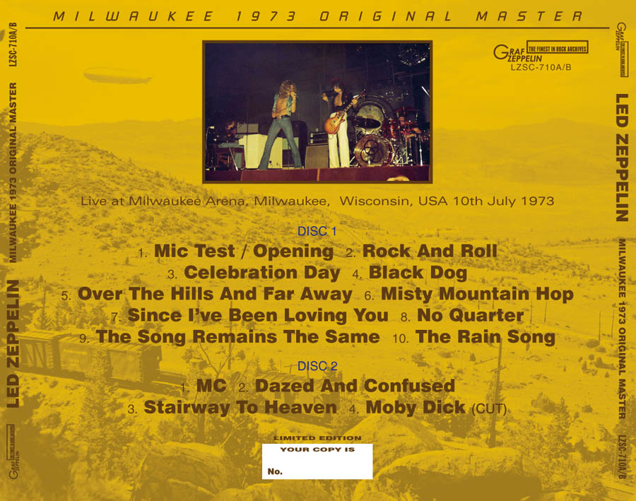 LED ZEPPELIN / MILWAUKEE 1973 ORIGINAL MASTER (2CD)