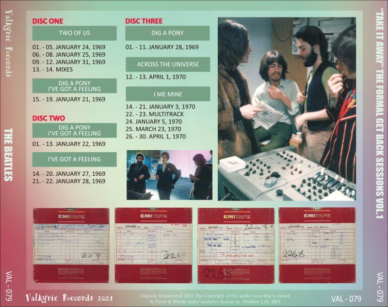 THE BEATLES / "TAKE IT GLYN" THE FORMAL GET BACK SESSIONS VOL.1 (5CD)